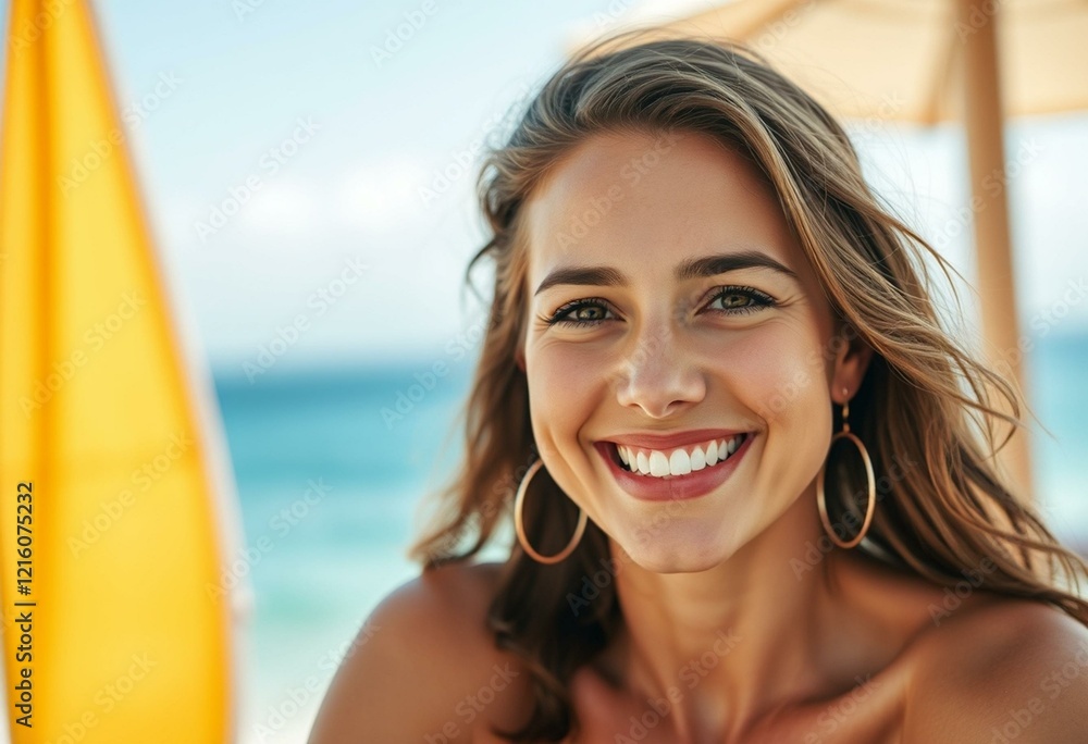 Portrait of a happy person on vacation Portrait of a happy person on vacation