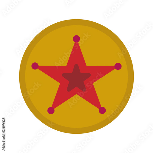 Sheriff Badge Vector Icon