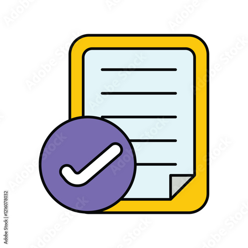 Compliant color line icon with white background vector stock illustration