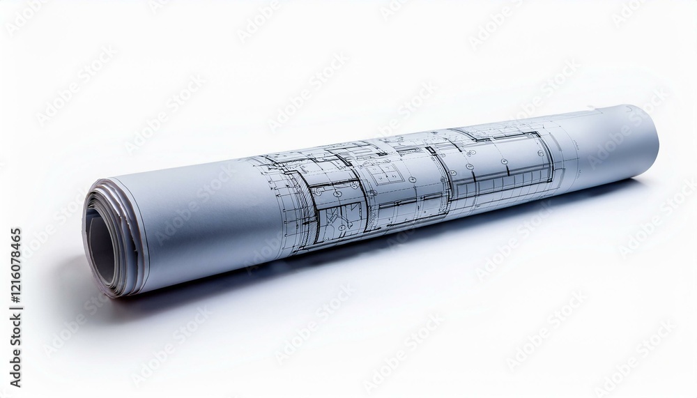 Rolled-up blueprints showcasing detailed architectural plans. Rolled-up blueprints showcasing detailed architectural plans.