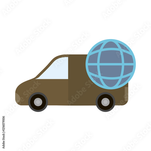 Global Delivery Vector Icon