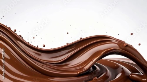 Chocolate Wave Splash, Creamy Fluid Motion Video