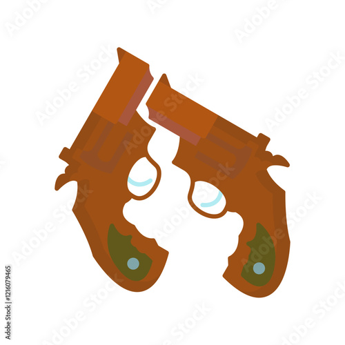 Two Guns Vector Icon