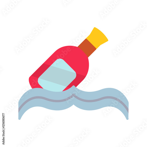 Bottle in Water Vector Icon