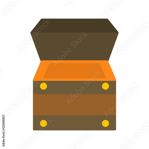 Open Treasure Box Vector Icon