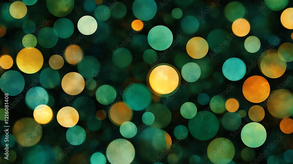 Abstract Green and Gold Bokeh Lights Background Abstract Green and Gold Bokeh Lights Background