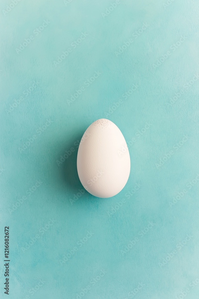 symbolic depiction of robin egg placed neatly on matte pastel turquoise surface symbolic depiction of robin egg placed neatly on matte pastel turquoise surface