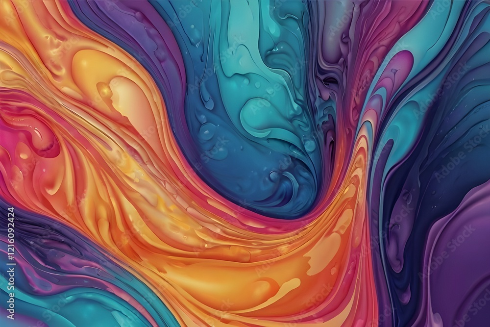Obraz premium Abstract fluid gradient background vector. Generative AI