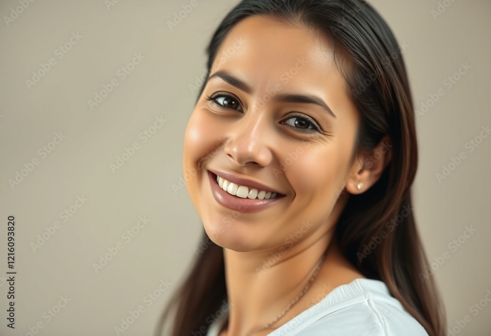 Portrait of a Latin American woman with a warm smile Portrait of a Latin American woman with a warm smile