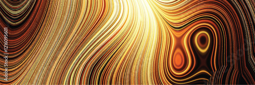 Bright colorful neon glowing flux effect abstract wave pattern. Dynamic motion	