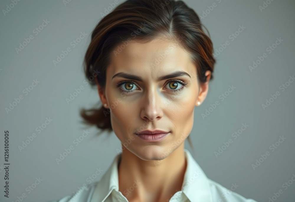 Portrait of a confident woman with a determined expression Portrait of a confident woman with a determined expression