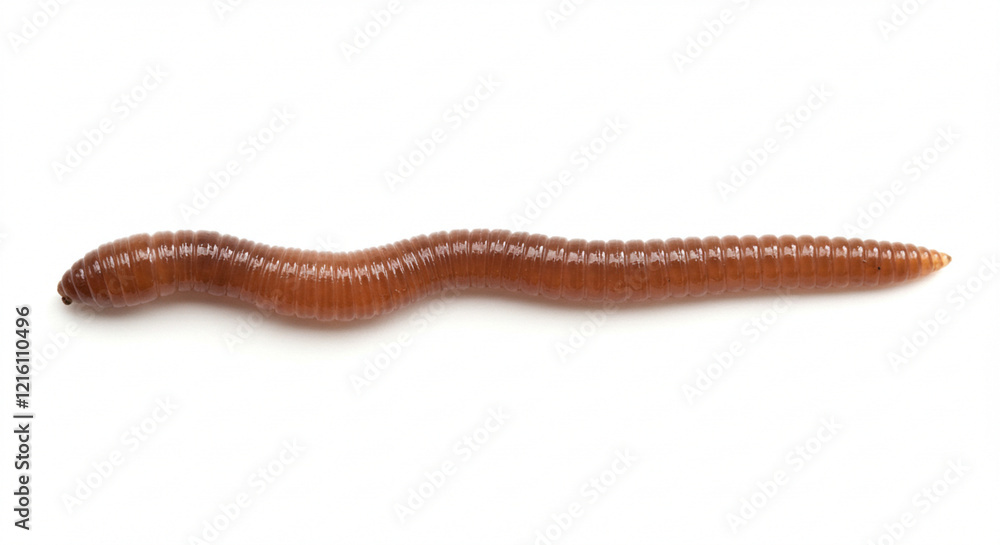 Earth worm isolated slimy white background charming Earth worm isolated slimy white background charming