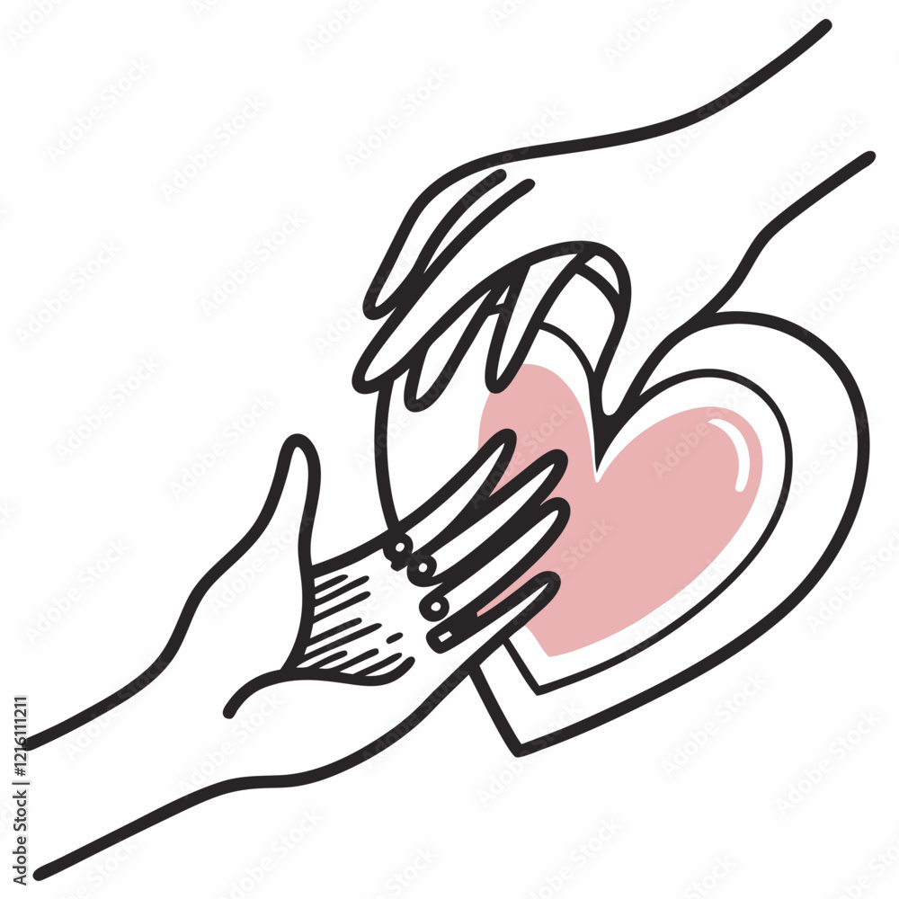 hands with heart hands with heart
