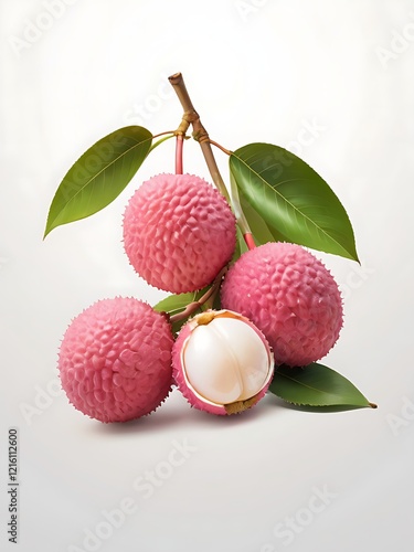 lychee isolated on white background