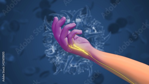 Tableau sur toile Effects of Guillain Barre Syndrome on Body Sensations