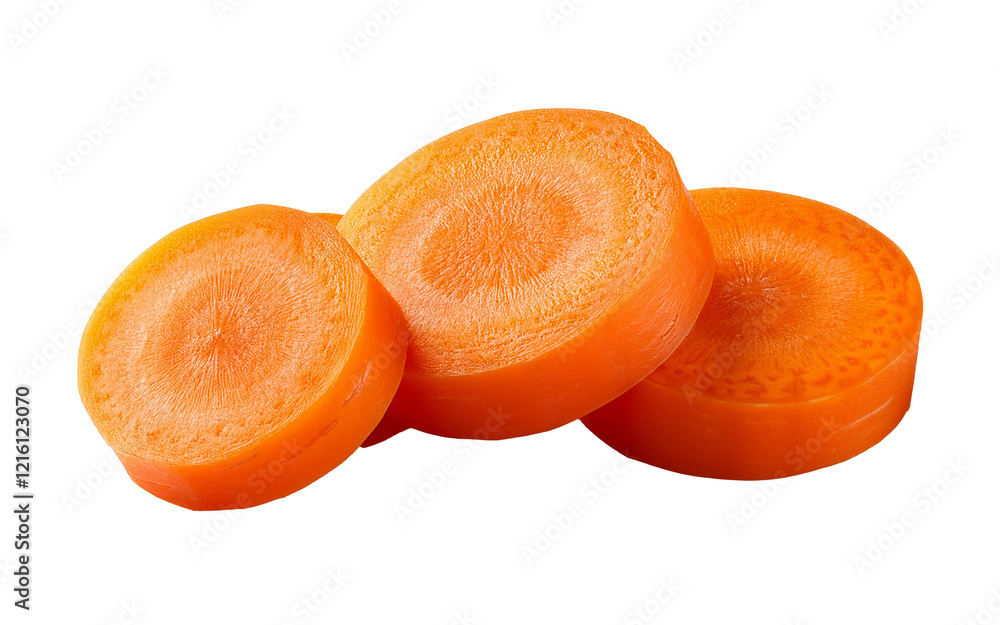 Sliced carrots isolated on white Background Sliced carrots isolated on white Background