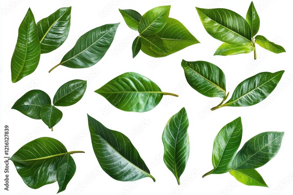 Green leaves collection, isolated, studio, white background, design Green leaves collection, isolated, studio, white background, design