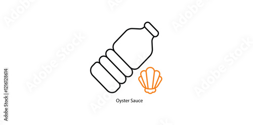 Oyster Sauce Vector Illustration for Asian Cuisine