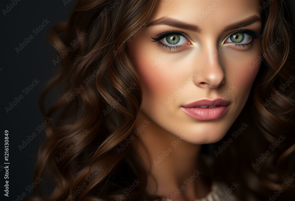 Glamorous woman portrait with focus on eyes Glamorous woman portrait with focus on eyes