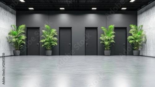 Modern Dualframe Interior Mockup Contemporary Space Digital Art Minimalist Design Perspective