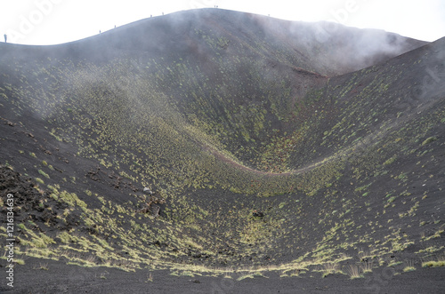 A distinctive and phenomenal landscape on Mount Etna in Sicily photo