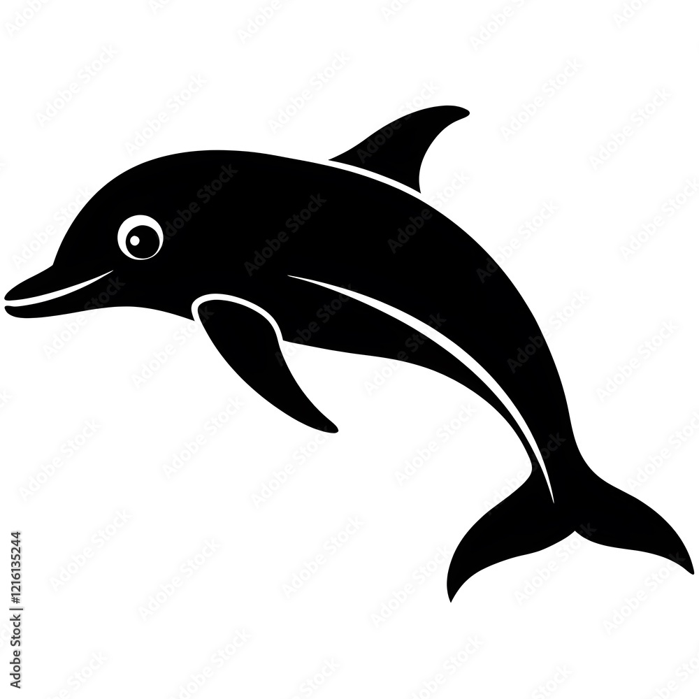 Fototapeta premium dolphin isolated on white background