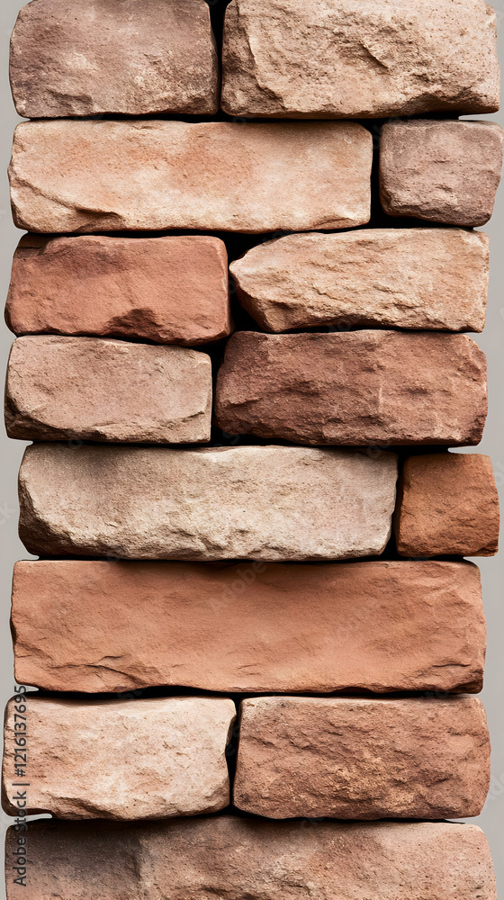 Obraz premium Rustic Brown Stone Wall Texture Image