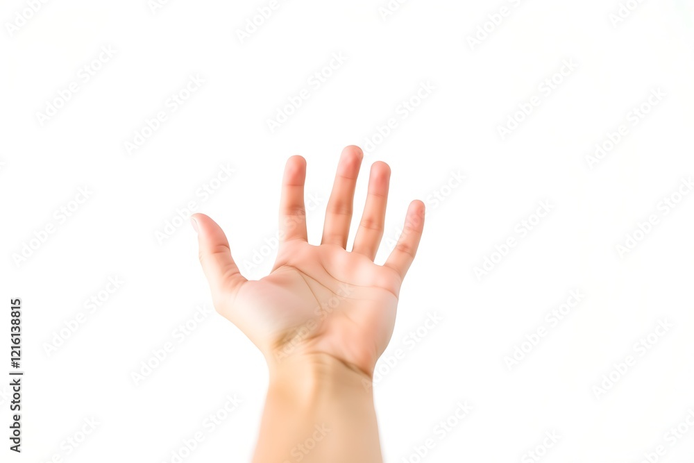 Open Hand Reaching Upwards White Background Image Open Hand Reaching Upwards White Background Image