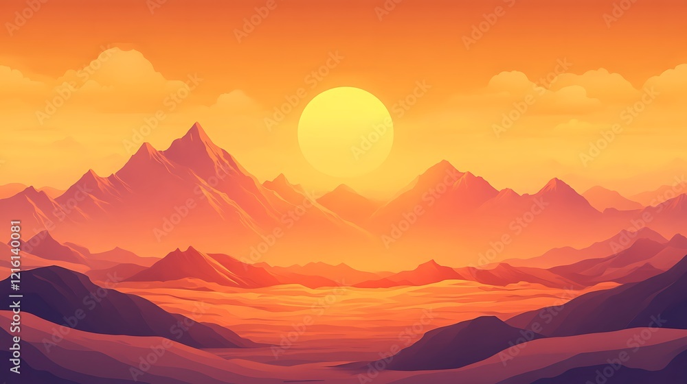 sunset in the mountains sunset in the mountains