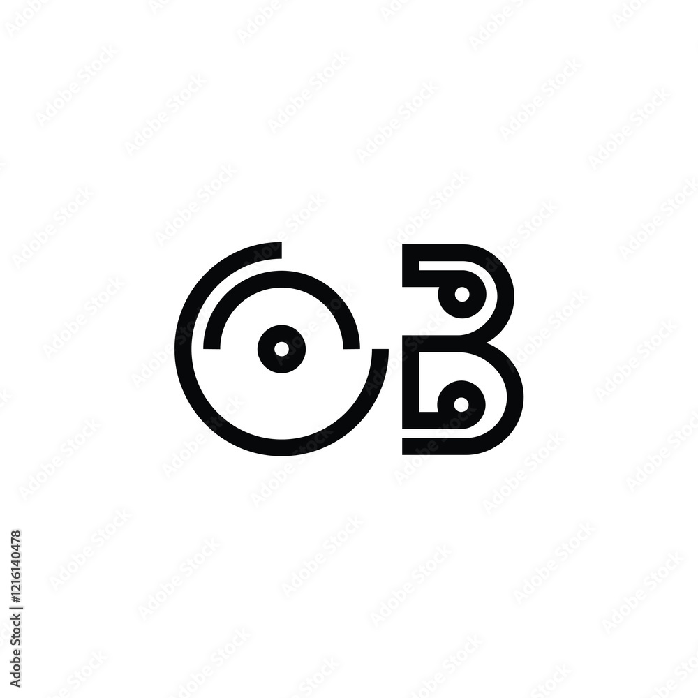 OB monogram logo design letter text name symbol monochrome logotype alphabet character simple logo OB monogram logo design letter text name symbol monochrome logotype alphabet character simple logo