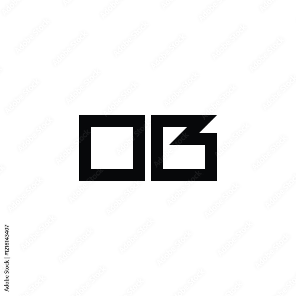 OB monogram logo design letter text name symbol monochrome logotype alphabet character simple logo OB monogram logo design letter text name symbol monochrome logotype alphabet character simple logo