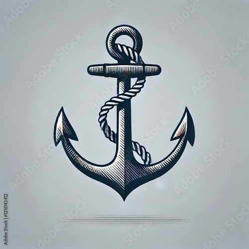 Minimalist anchor with a rope