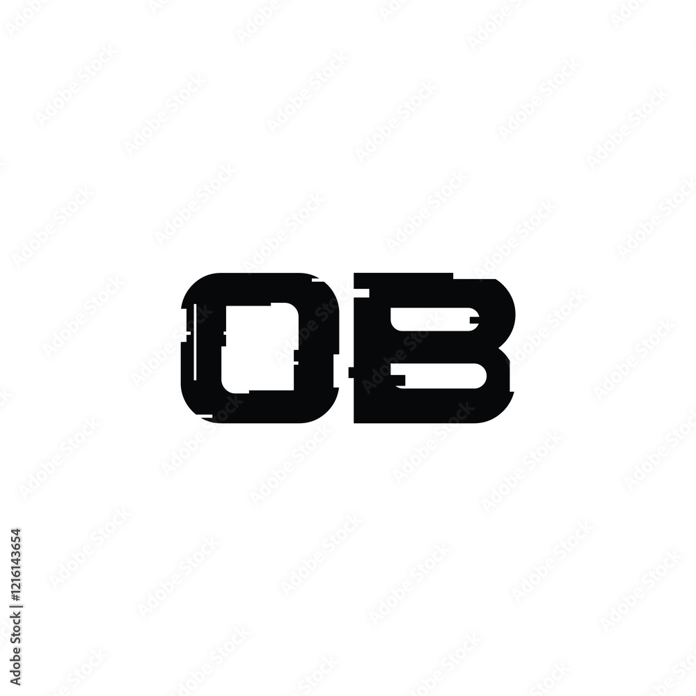 OB monogram logo design letter text name symbol monochrome logotype alphabet character simple logo OB monogram logo design letter text name symbol monochrome logotype alphabet character simple logo