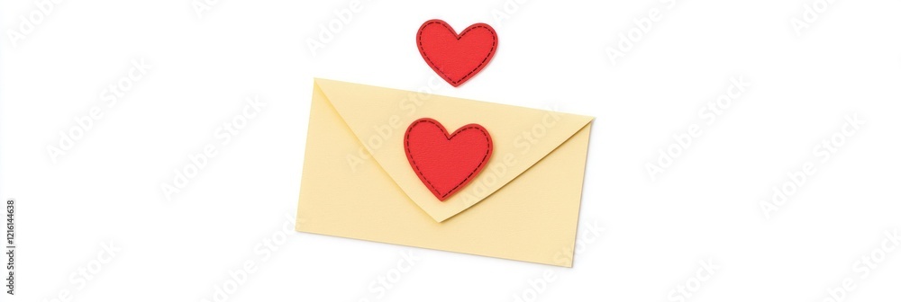 a love note with a heart-shaped animation above it, isolated on white background, ideal for graphic design. a love note with a heart-shaped animation above it, isolated on white background, ideal for graphic design.