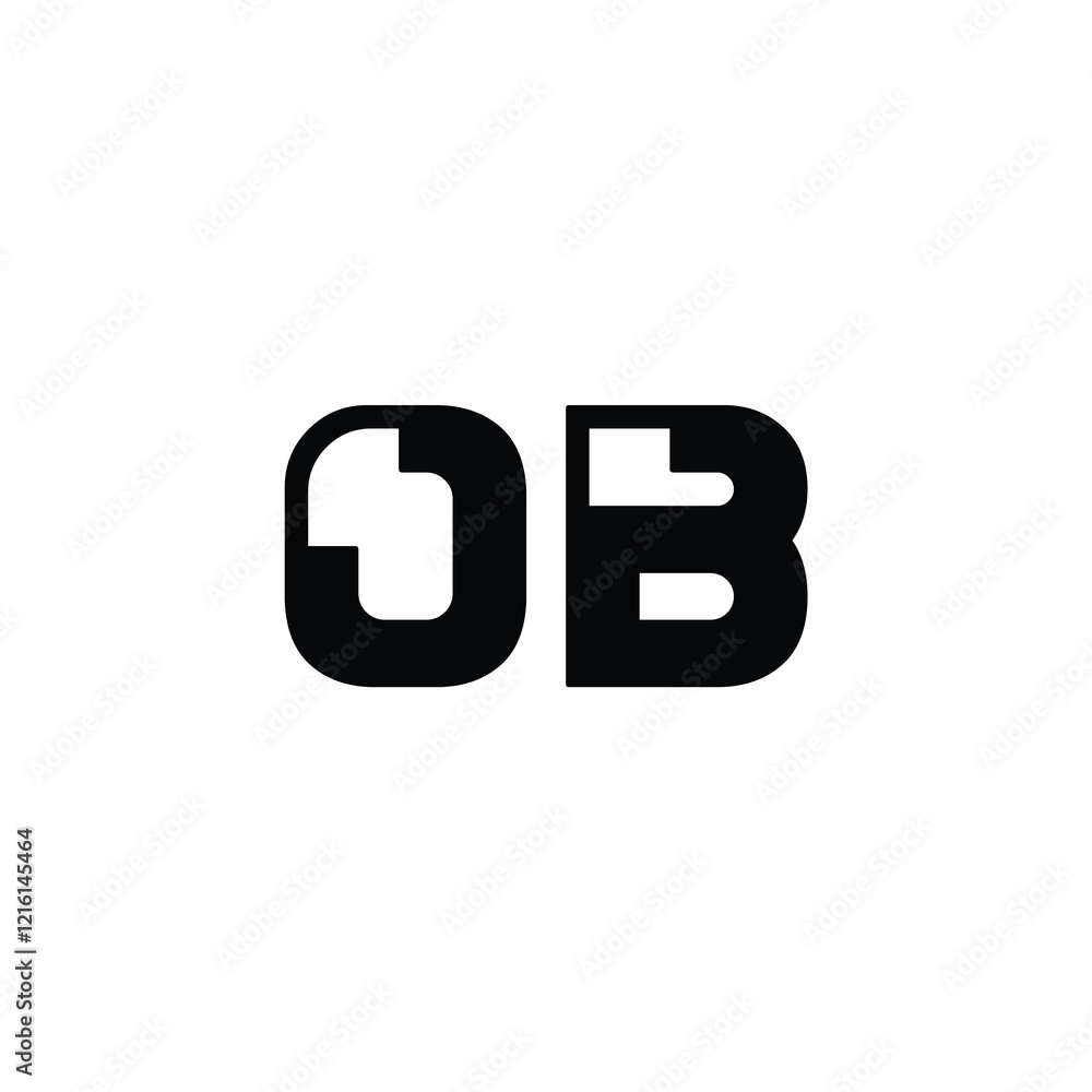 OB monogram logo design letter text name symbol monochrome logotype alphabet character simple logo OB monogram logo design letter text name symbol monochrome logotype alphabet character simple logo