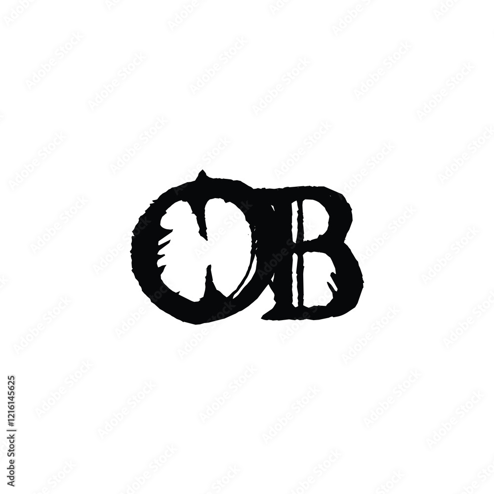 OB monogram logo design letter text name symbol monochrome logotype alphabet character simple logo OB monogram logo design letter text name symbol monochrome logotype alphabet character simple logo