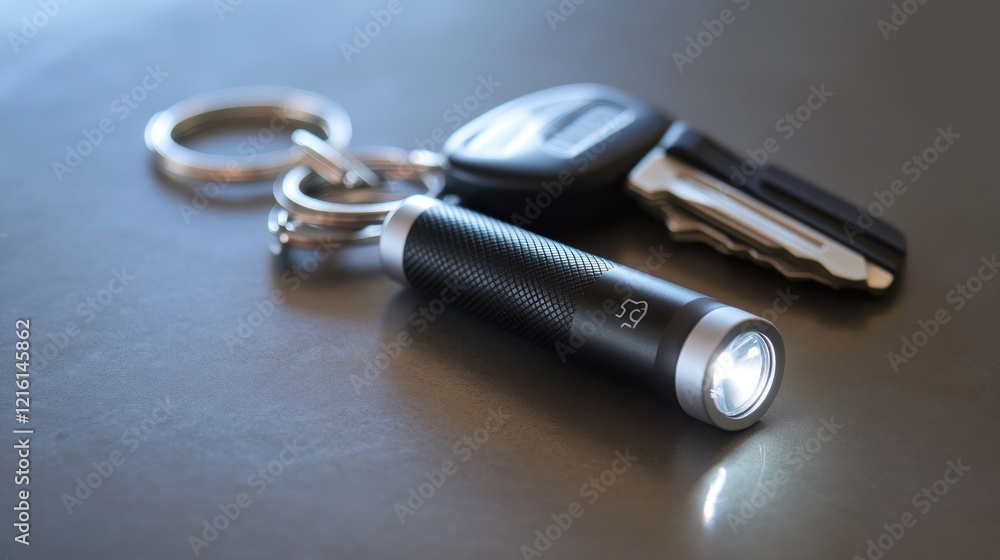 Mini Keychain LED Flashlight with Car Keys Mini Keychain LED Flashlight with Car Keys