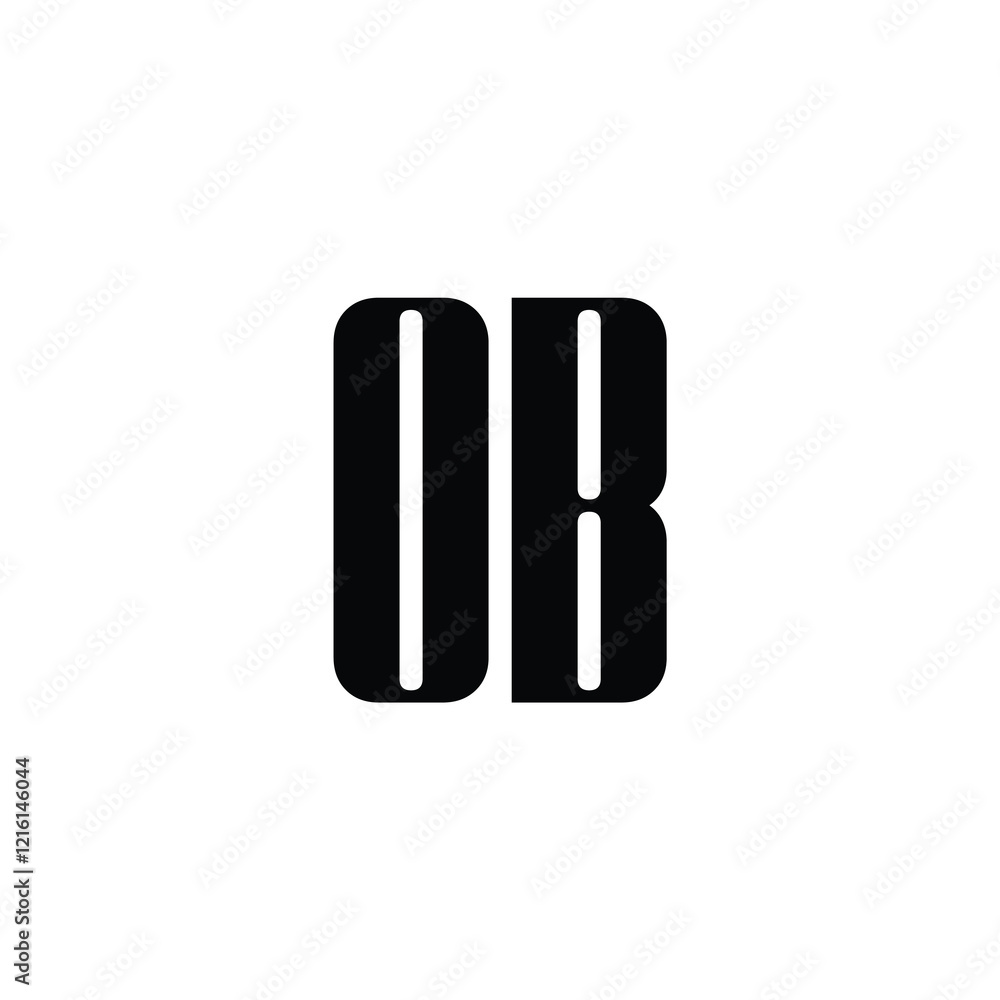 OB monogram logo design letter text name symbol monochrome logotype alphabet character simple logo OB monogram logo design letter text name symbol monochrome logotype alphabet character simple logo