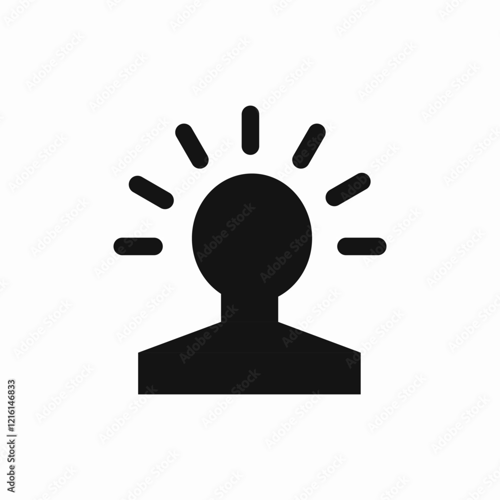 Creative thinking head icon vector sign Creative thinking head icon vector sign