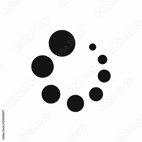Loading buffering dots icon vector sign