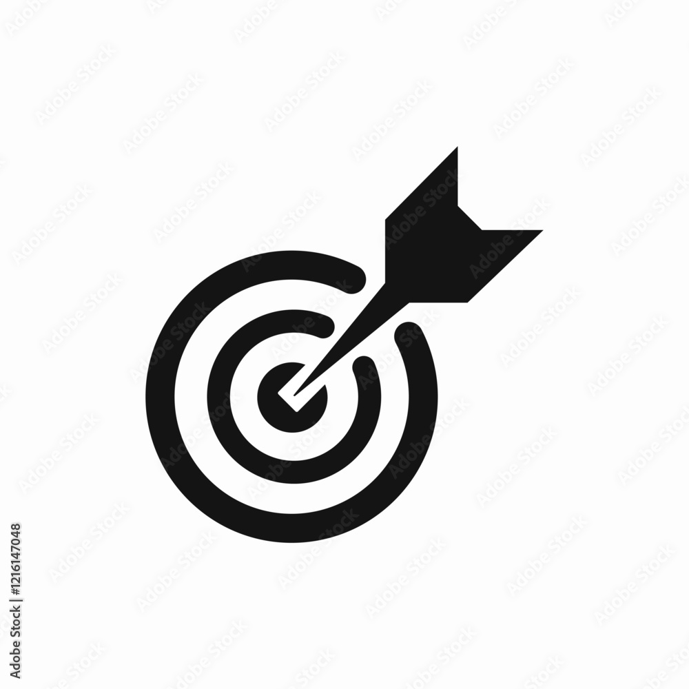Target achievement icon vector sign Target achievement icon vector sign