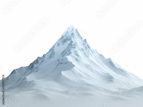 Wallpaper Mural Snowy Mountain Peak 3D Render Torontodigital.ca