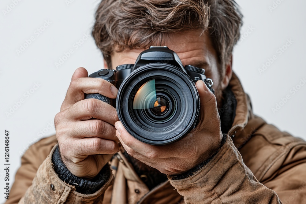 Photographer holding a camera, ready to capture the moment, Photographer holding a camera, ready to capture the moment,