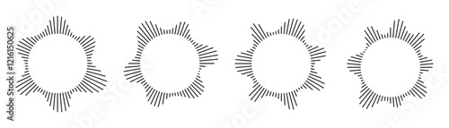 Radial sound music wave lin...