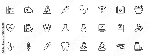 Medical Vector Icon Set. Medical and Health care icon vector