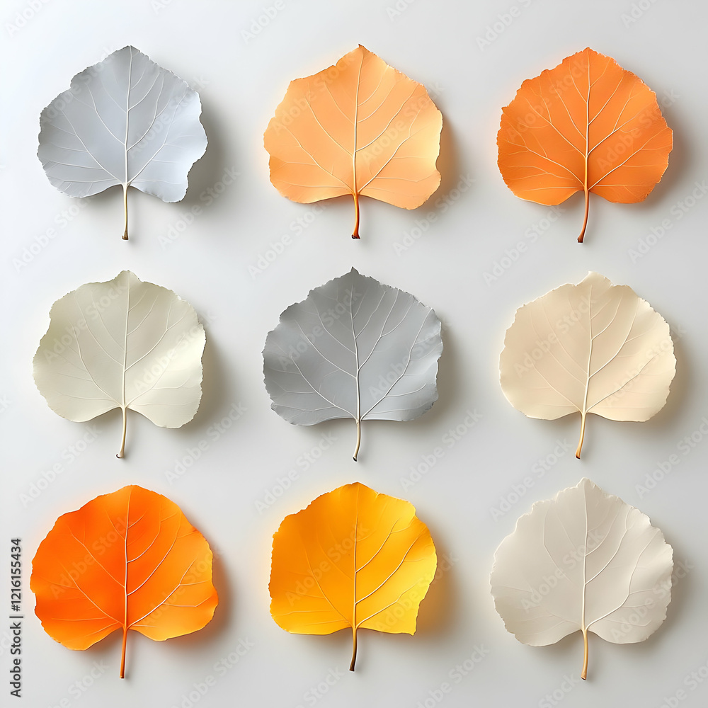 Obraz premium Autumn Leaf Illustration: Color Palette