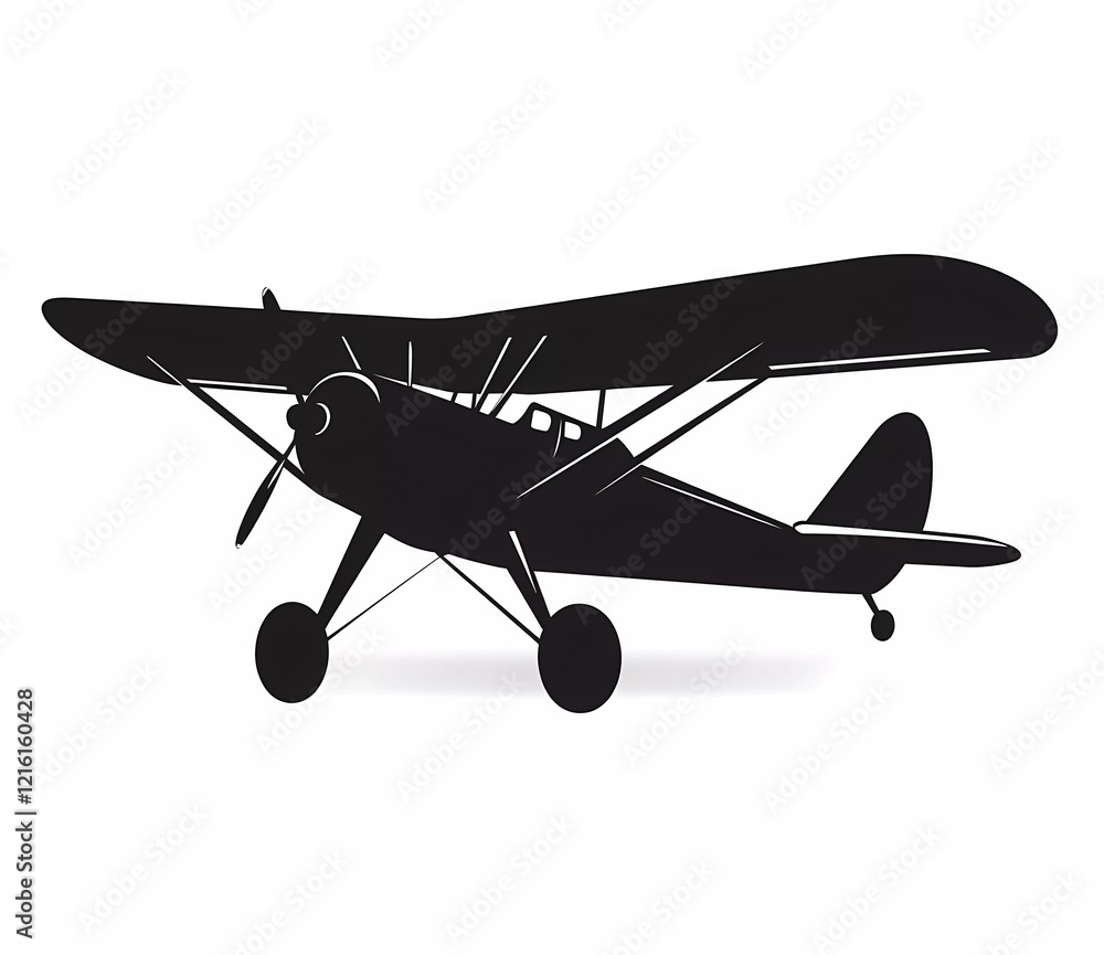 Airplane icon: simple vector black silhouette on a white background Airplane icon: simple vector black silhouette on a white background