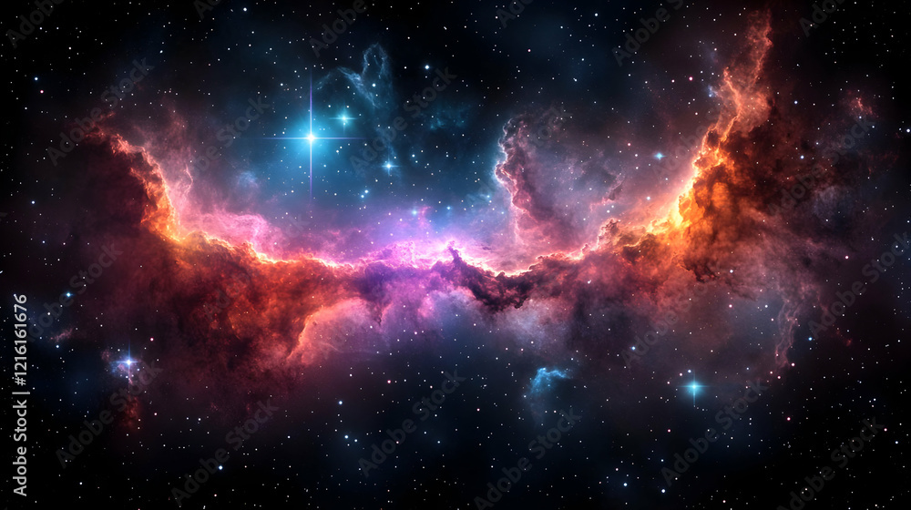 Fototapeta premium Cosmic Nebula Background Image