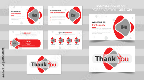 PowerPoint presentation slides template design. Presentation templates, corporate design.