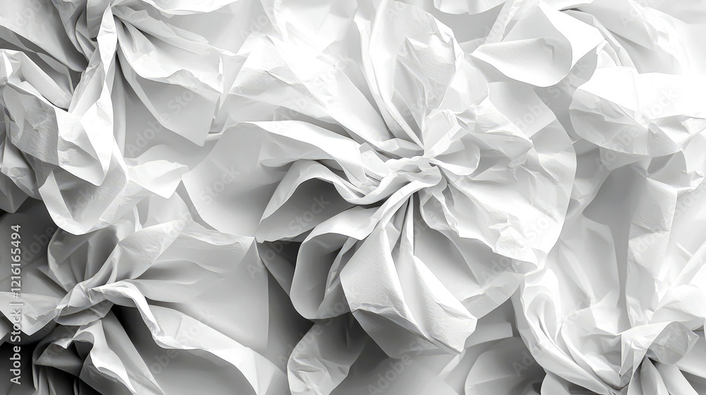 Abstract Crumpled White Paper Texture: Minimalist Background for Design Projects Abstract Crumpled White Paper Texture: Minimalist Background for Design Projects
